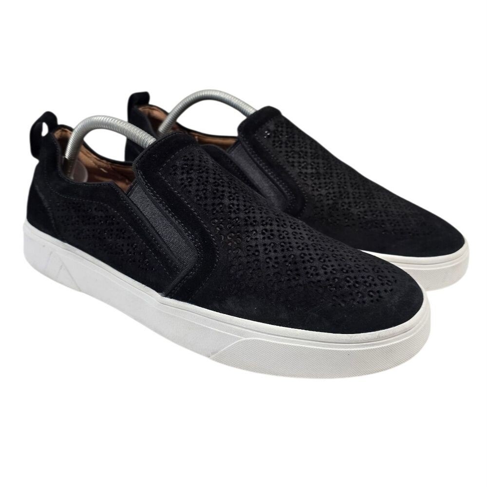 Vionic Kimmie Perf Black Suede Leather Slip On Sneakers Women's sz 11
